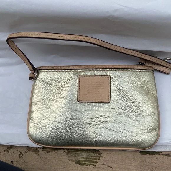 Coach Gold Wristlet Used - Picture 10 of 14